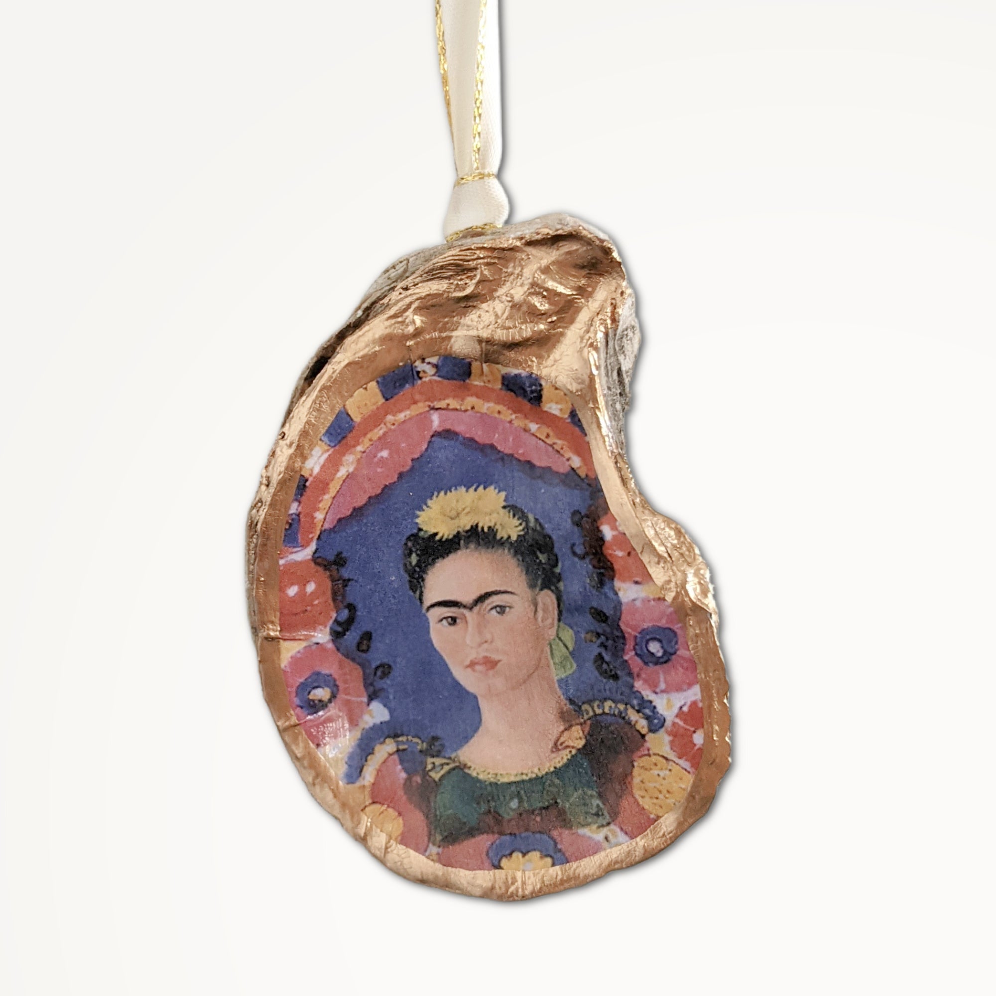 Frida Kahlo Ornament The Frame  • Oyster Shell