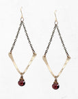 Valley Earrings • Garnet