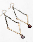 Valley Earrings • Garnet