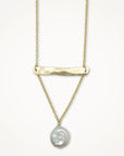 Balance Necklace with Coin Pearl • Silver or Gold