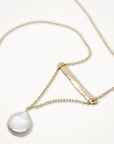 Balance Necklace with Coin Pearl • Silver or Gold