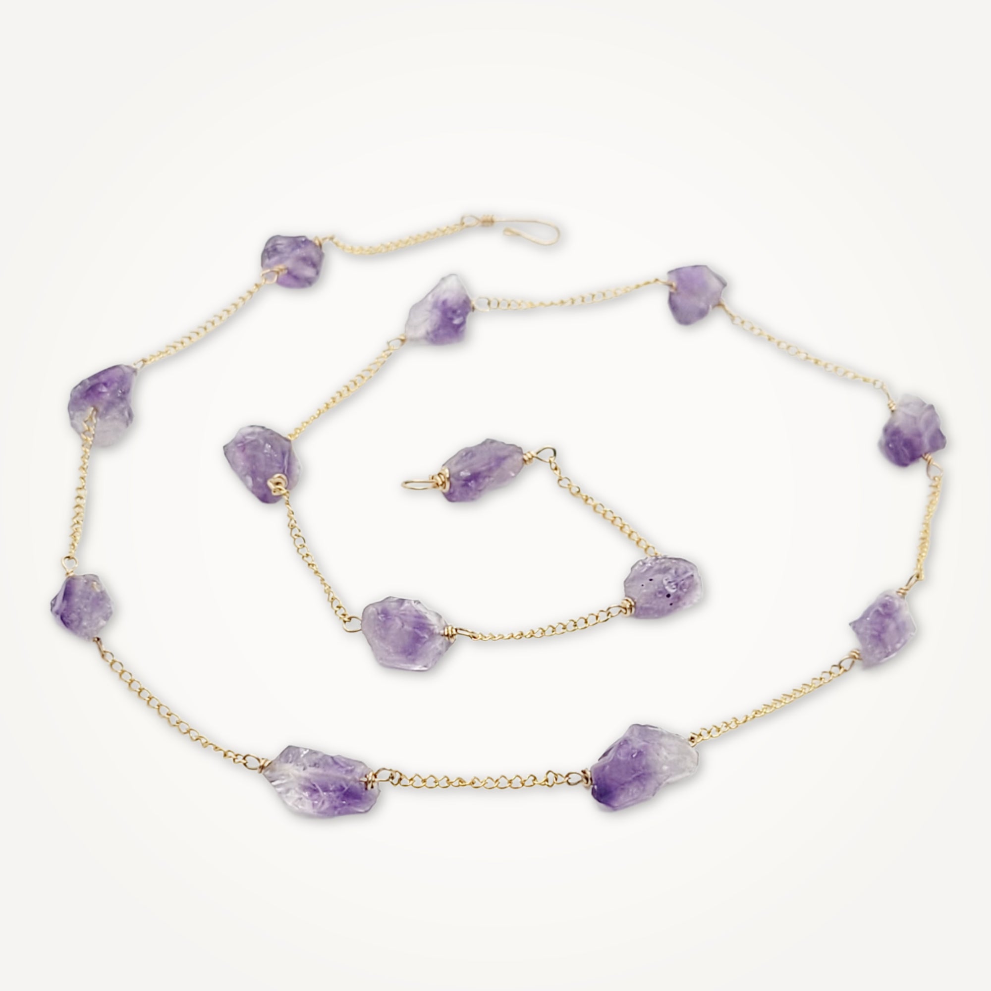 Gossamer Chain Necklace Amethyst
