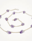 Gossamer Chain Necklace Amethyst