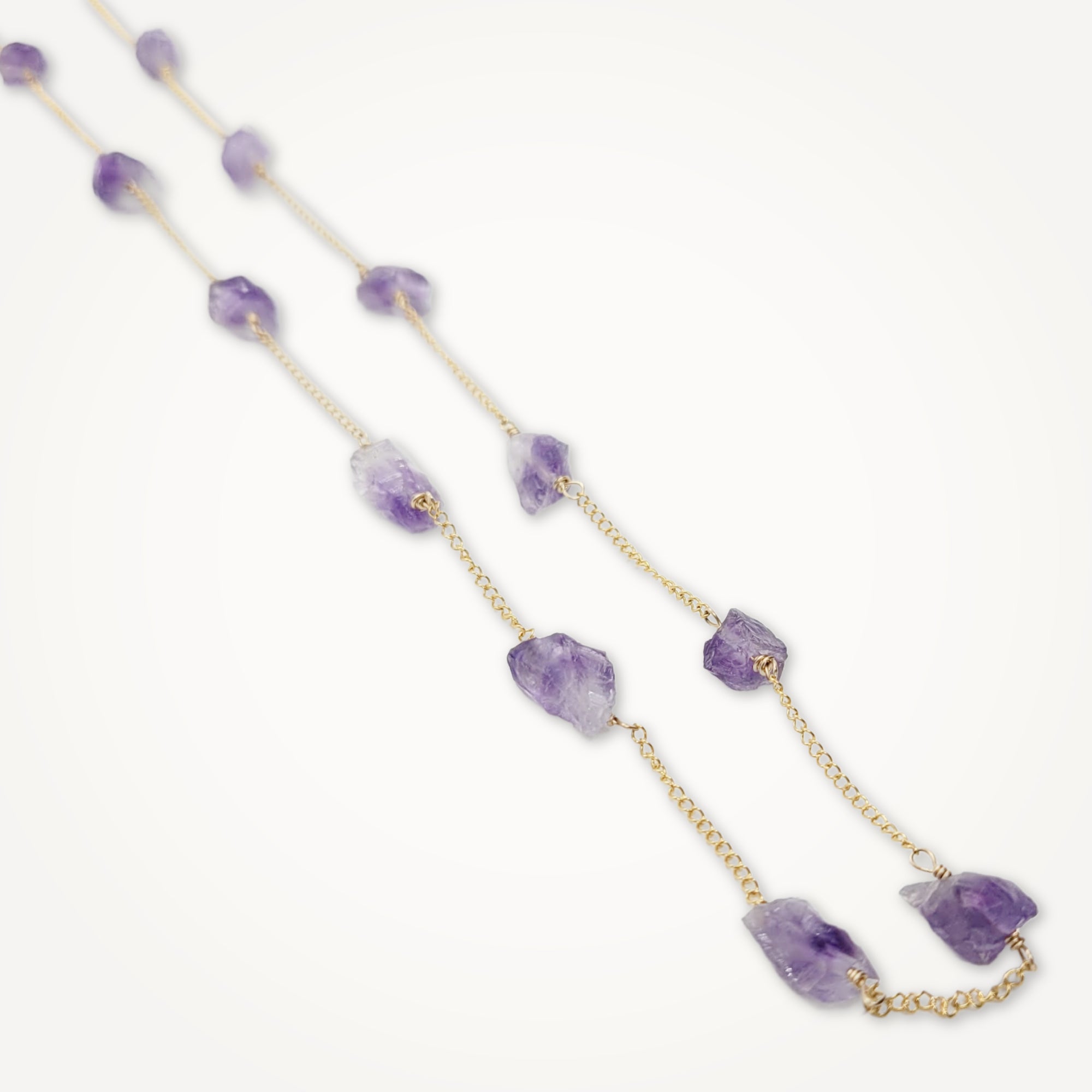 Gossamer Chain Necklace Amethyst