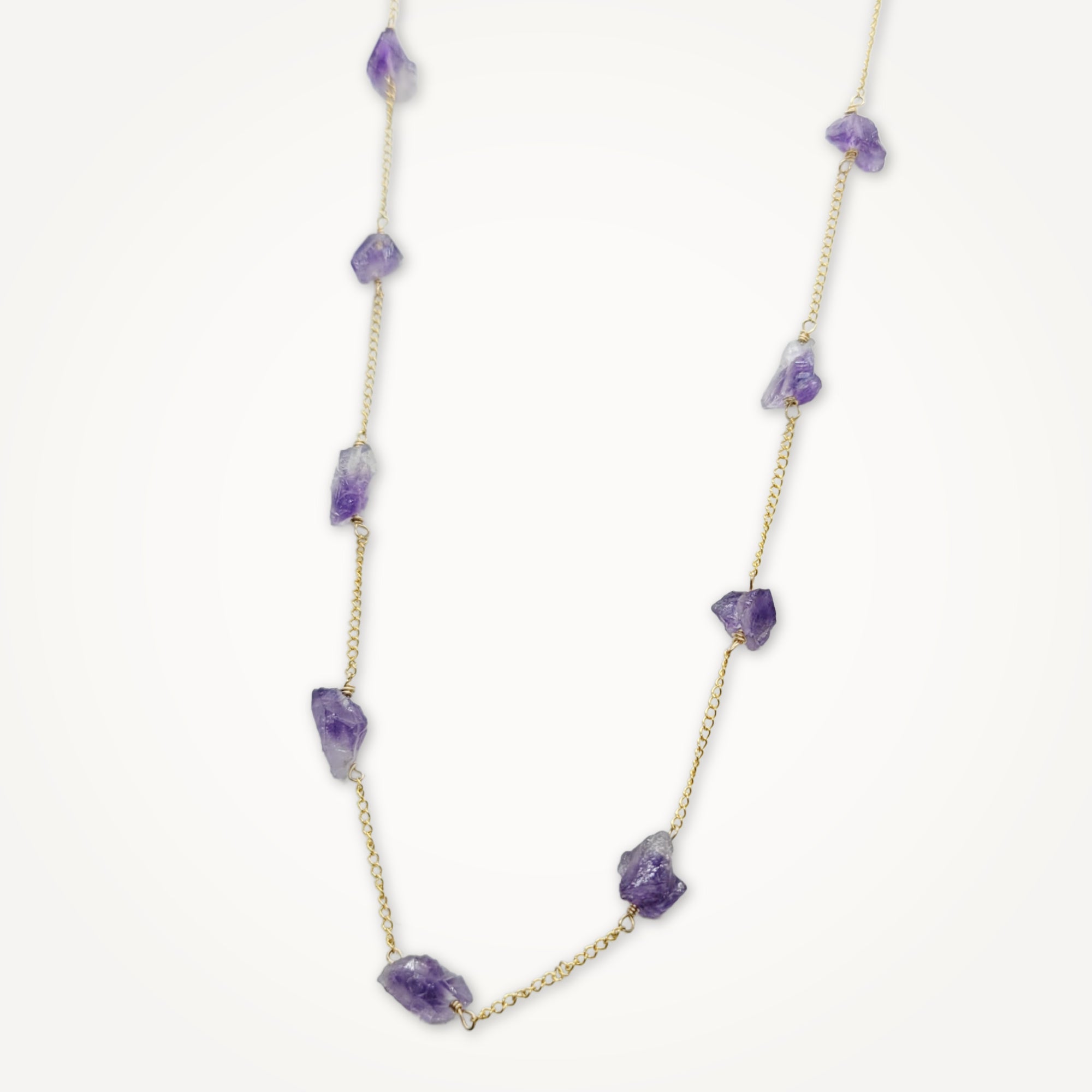 Gossamer Chain Necklace Amethyst