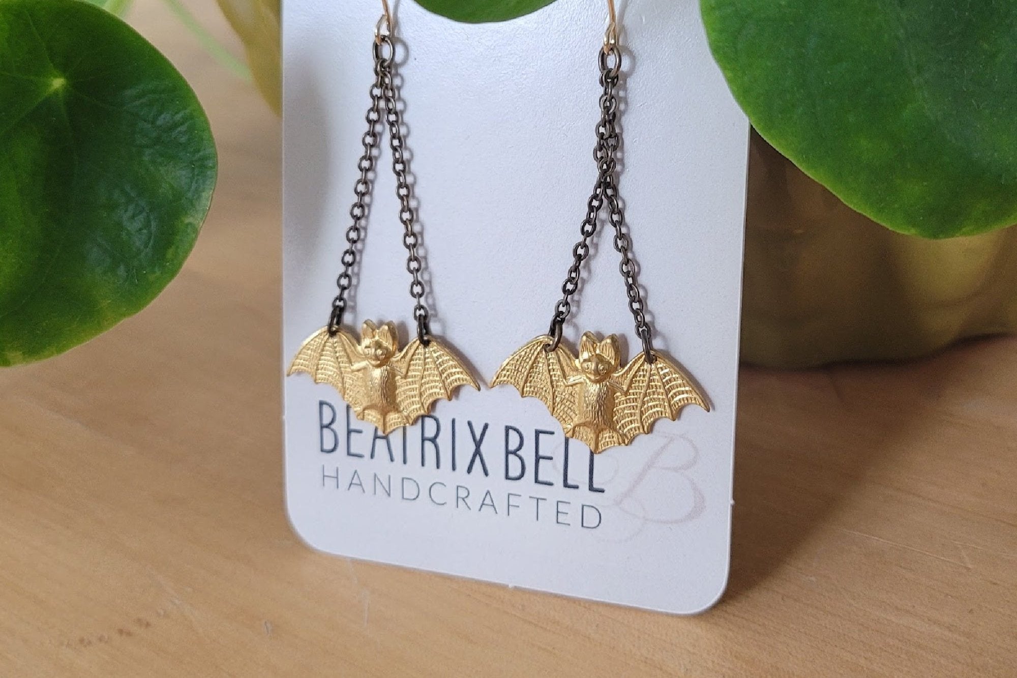 Hanging Bat Earrings