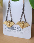 Hanging Bat Earrings