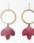 Rosebud Hand Painted Earrings