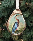 Blue Heron Ornament • Oyster Shell
