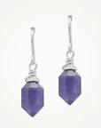 Hexa Crystal Earrings • Choice of Gemstone