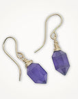 Hexa Crystal Earrings • Choice of Gemstone