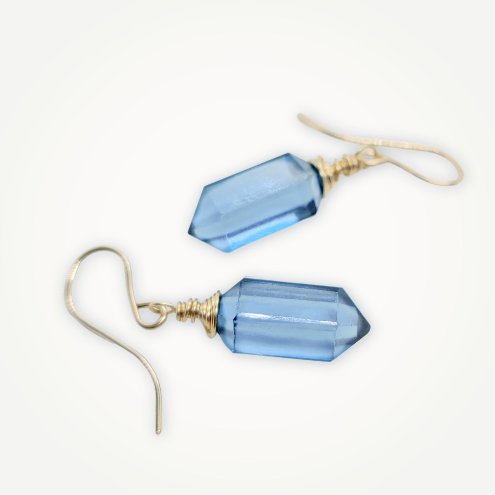 Hexa Crystal Earrings • Choice of Gemstone