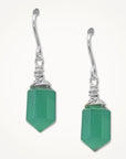 Hexa Crystal Earrings • Choice of Gemstone