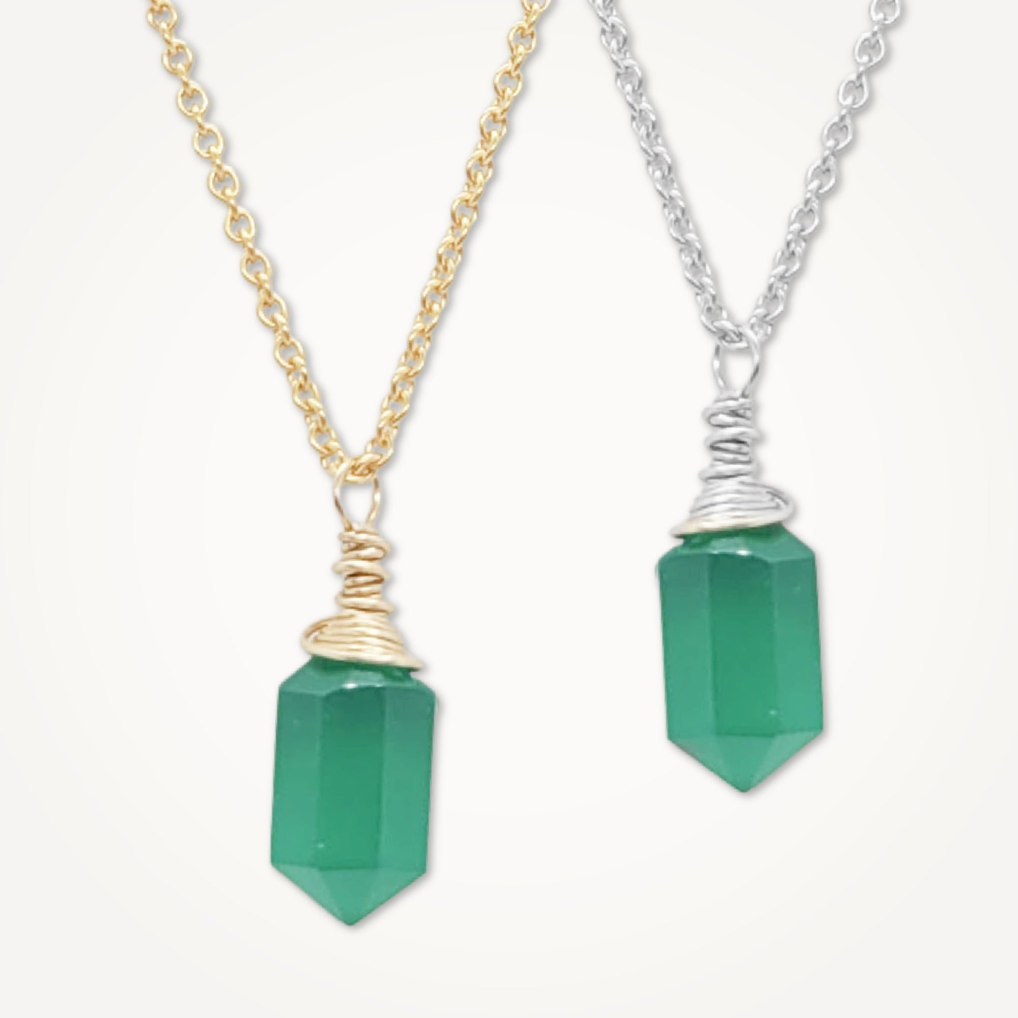Hexa Crystal Necklace • Choice of Gemstone