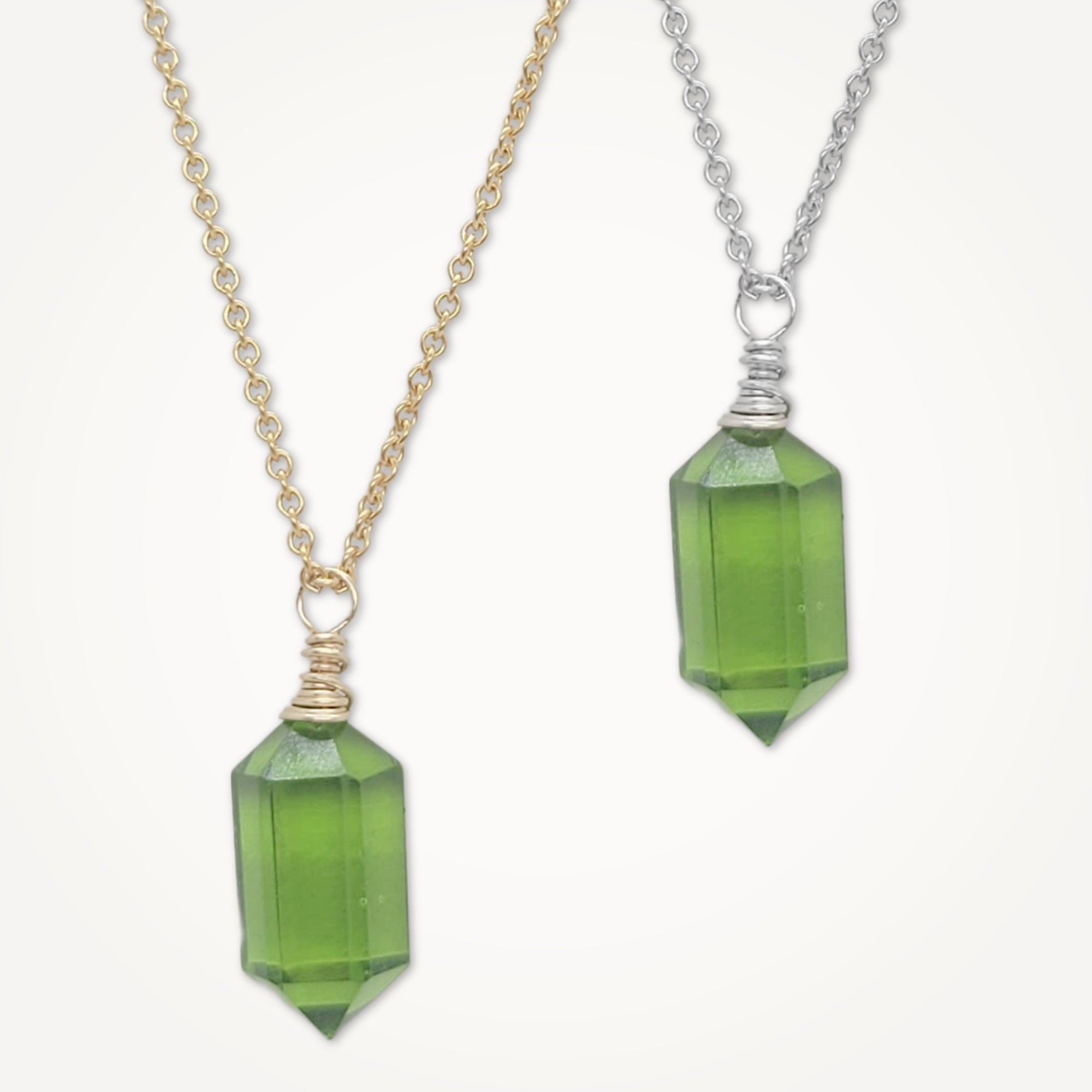 Hexa Crystal Necklace • Choice of Gemstone