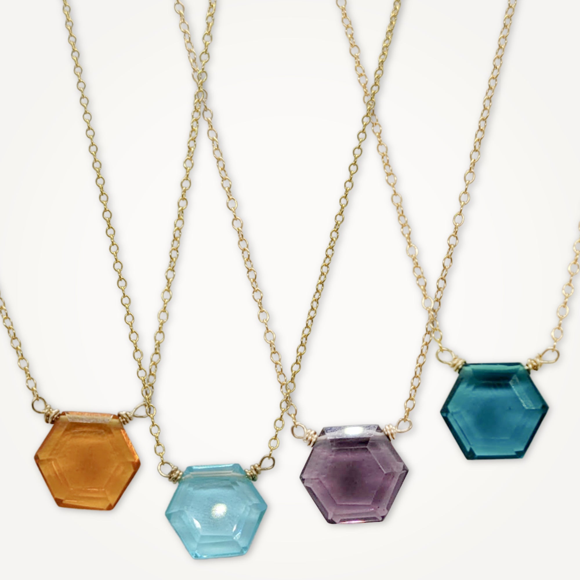 Hexagon Necklace | Beatrixbell Handcrafted Jewelry