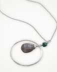 Luna Necklace • Brown Moonstone + Amazonite