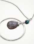 Luna Necklace • Brown Moonstone + Amazonite