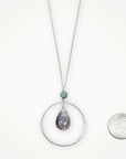 Luna Necklace • Brown Moonstone + Amazonite