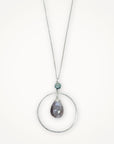 Luna Necklace • Brown Moonstone + Amazonite