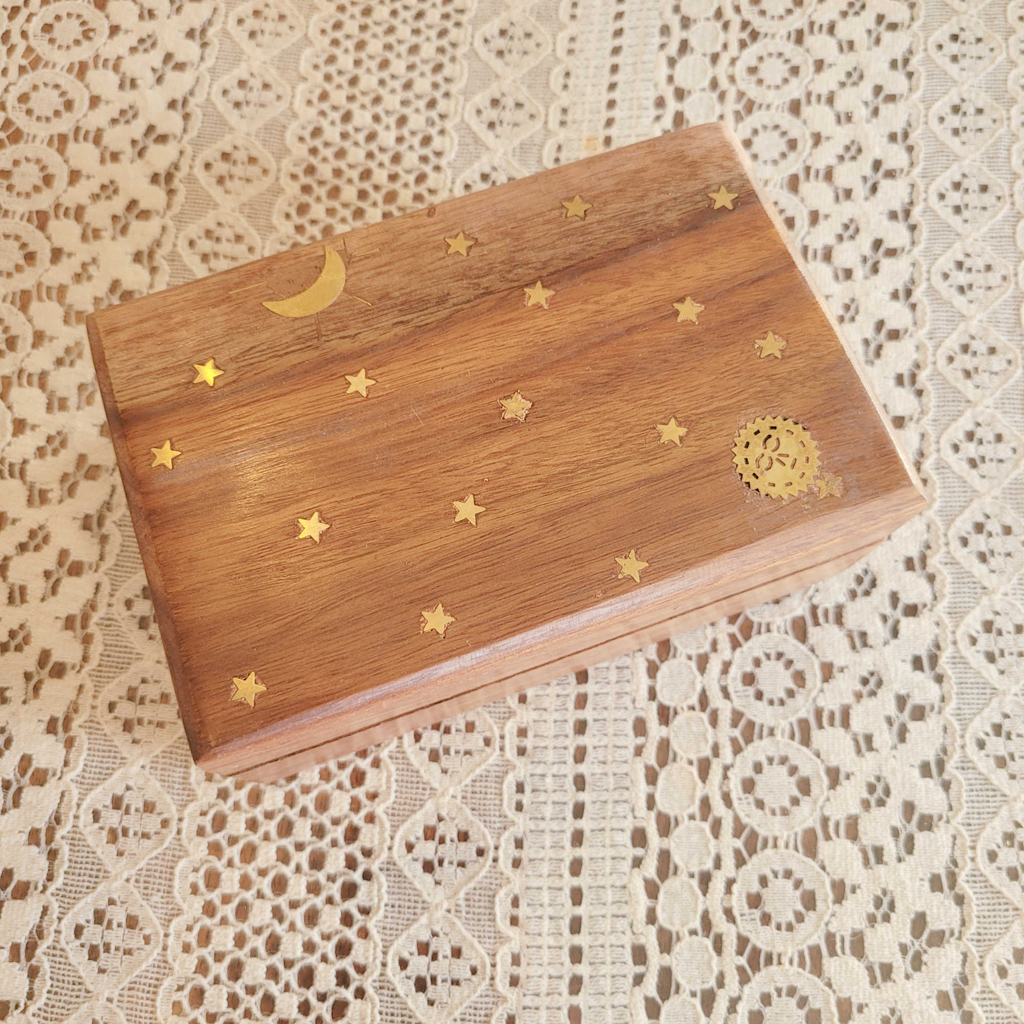 Celestial Inlay Wood Box