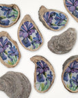 Purple Iris Flower • Oyster Shell Ornament