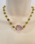 Artisan Wirework Necklace | Jade & Amethyst