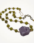 Artisan Wirework Necklace | Jade & Amethyst