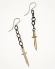 Gold Knife Earrings