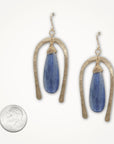 Gold Kyanite Hammered Earrings