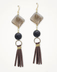 Smoke & Suede Earrings • Choice of Color