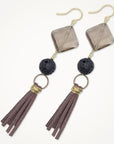 Smoke & Suede Earrings • Choice of Color