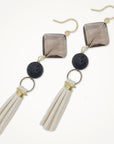 Smoke & Suede Earrings • Choice of Color