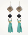 Smoke & Suede Earrings • Choice of Color