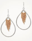 Leonne Teardrop Earrings • Silver Gold Mix