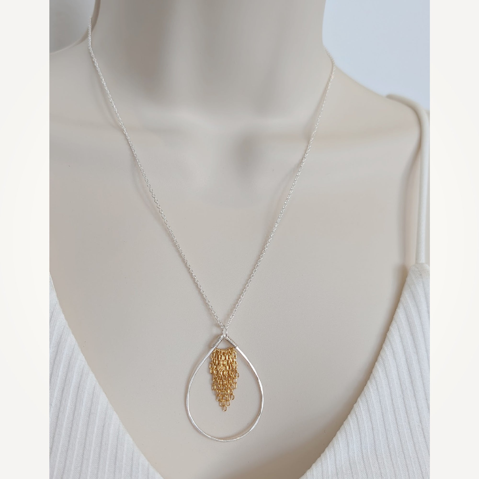 Leonne Teardrop Necklace • Mixed Metal