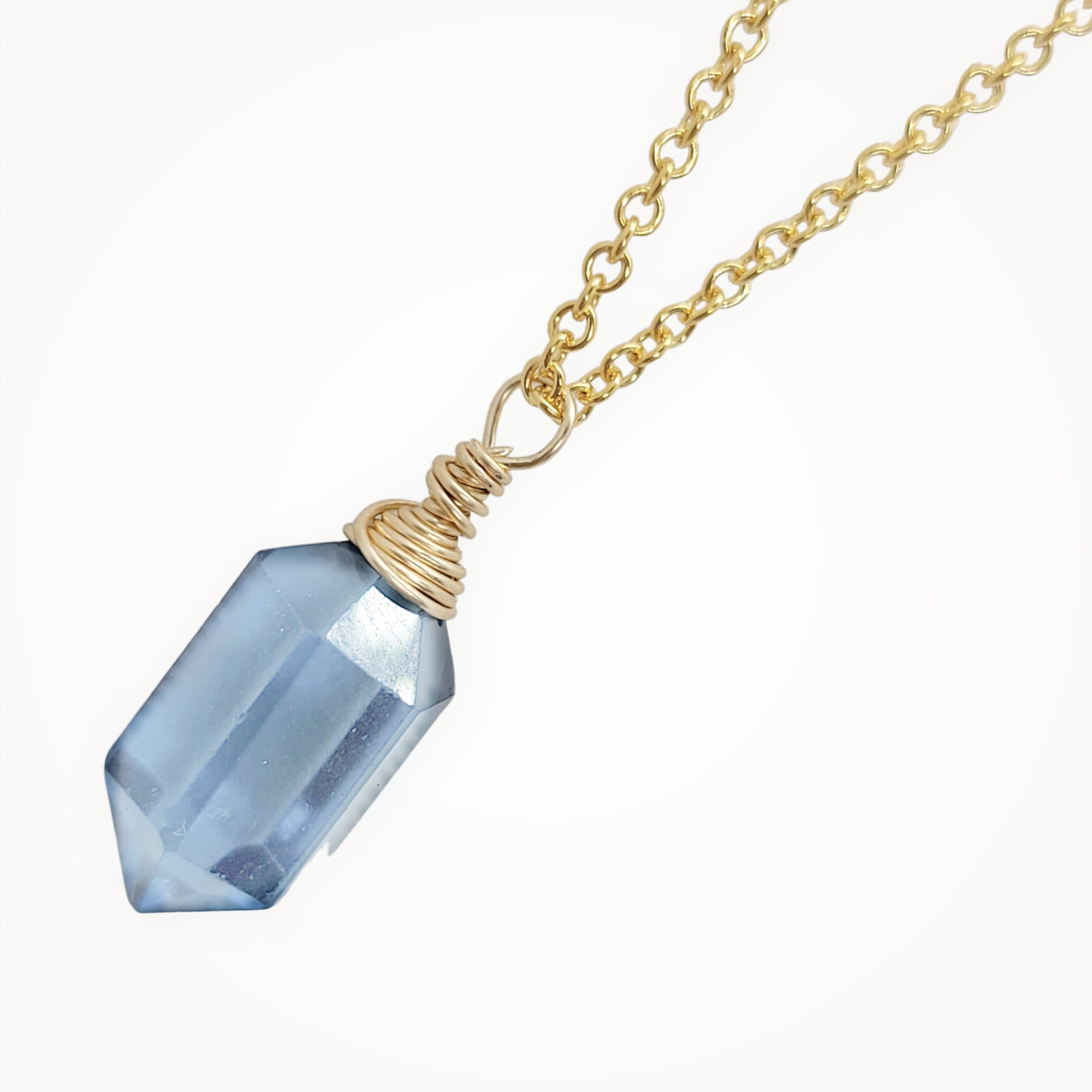 Hexa Crystal Necklace • Choice of Gemstone