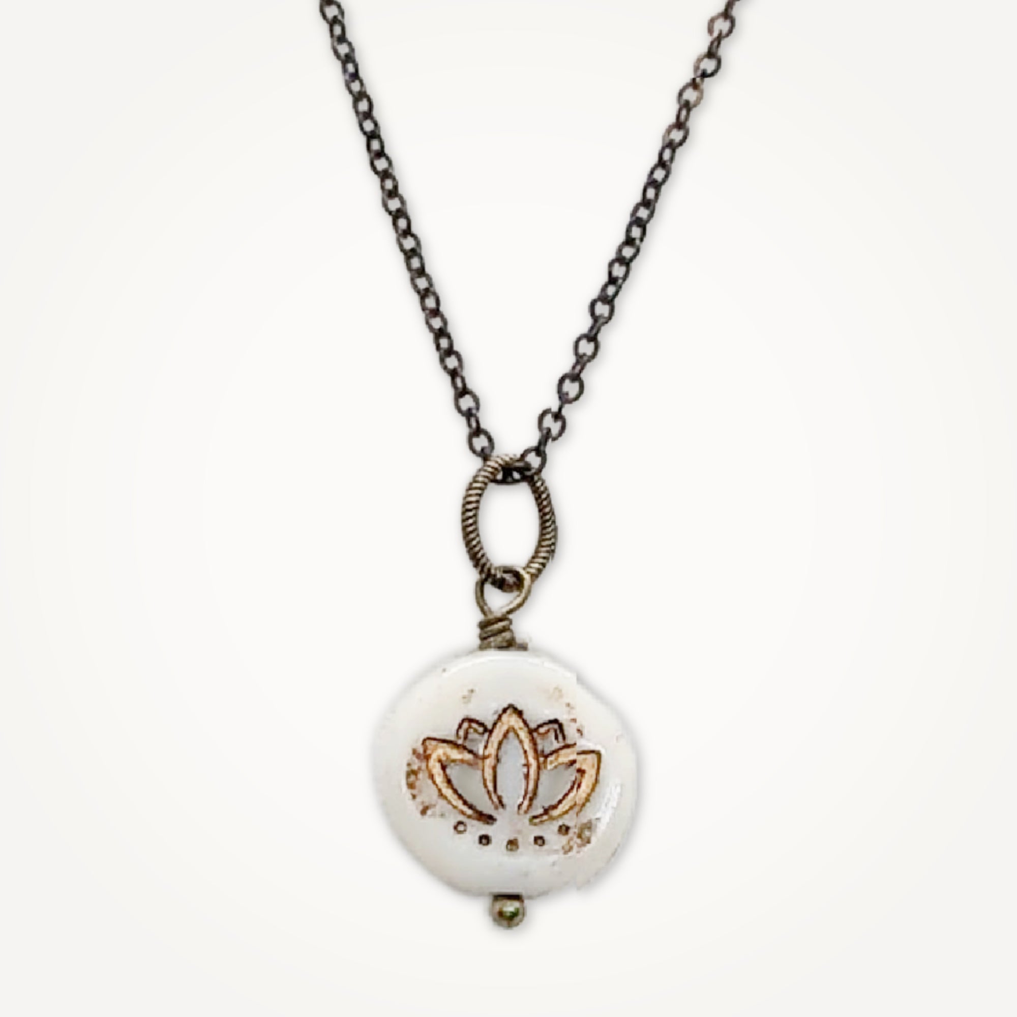 Simple Lotus Pendant Necklace