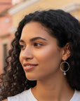 Luna Hoop Earrings • Aquamarine