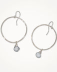 Luna Hoop Earrings • Aquamarine
