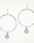 Luna Hoop Earrings • Aquamarine