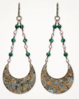 Malachite Verdigris Earrings