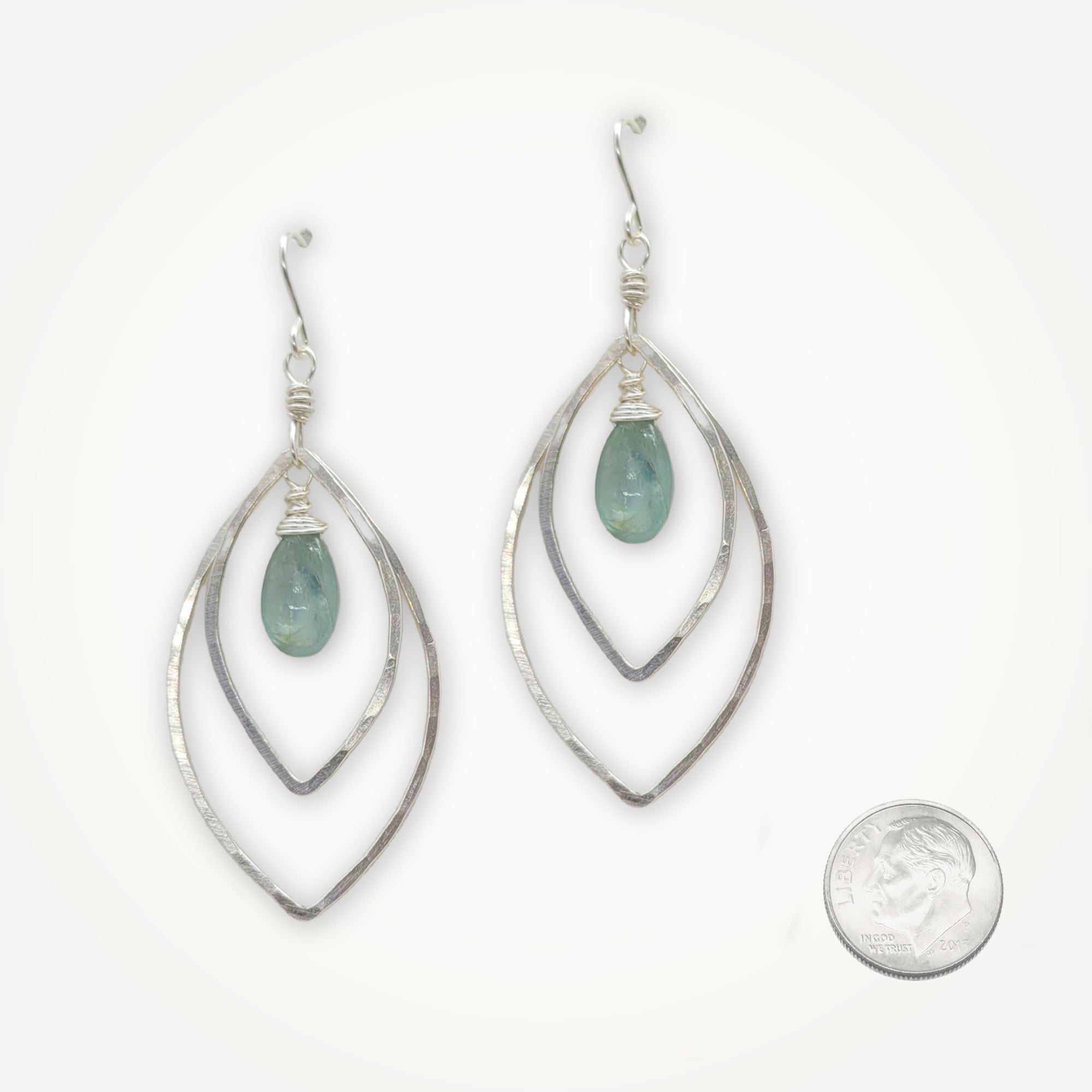 Double Marquise Earrings • Kyanite