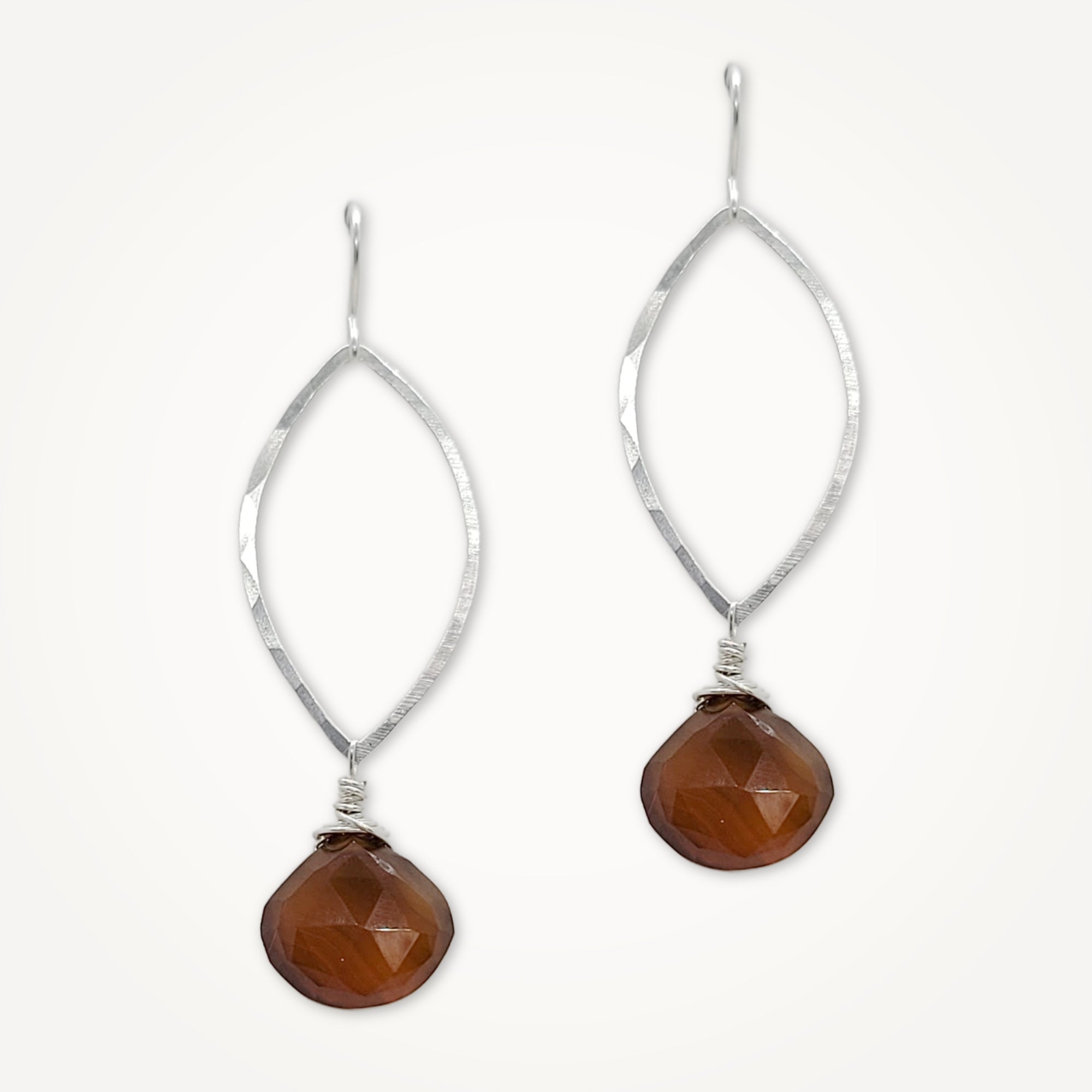 Marquise Earrings • Root Beer Quartz