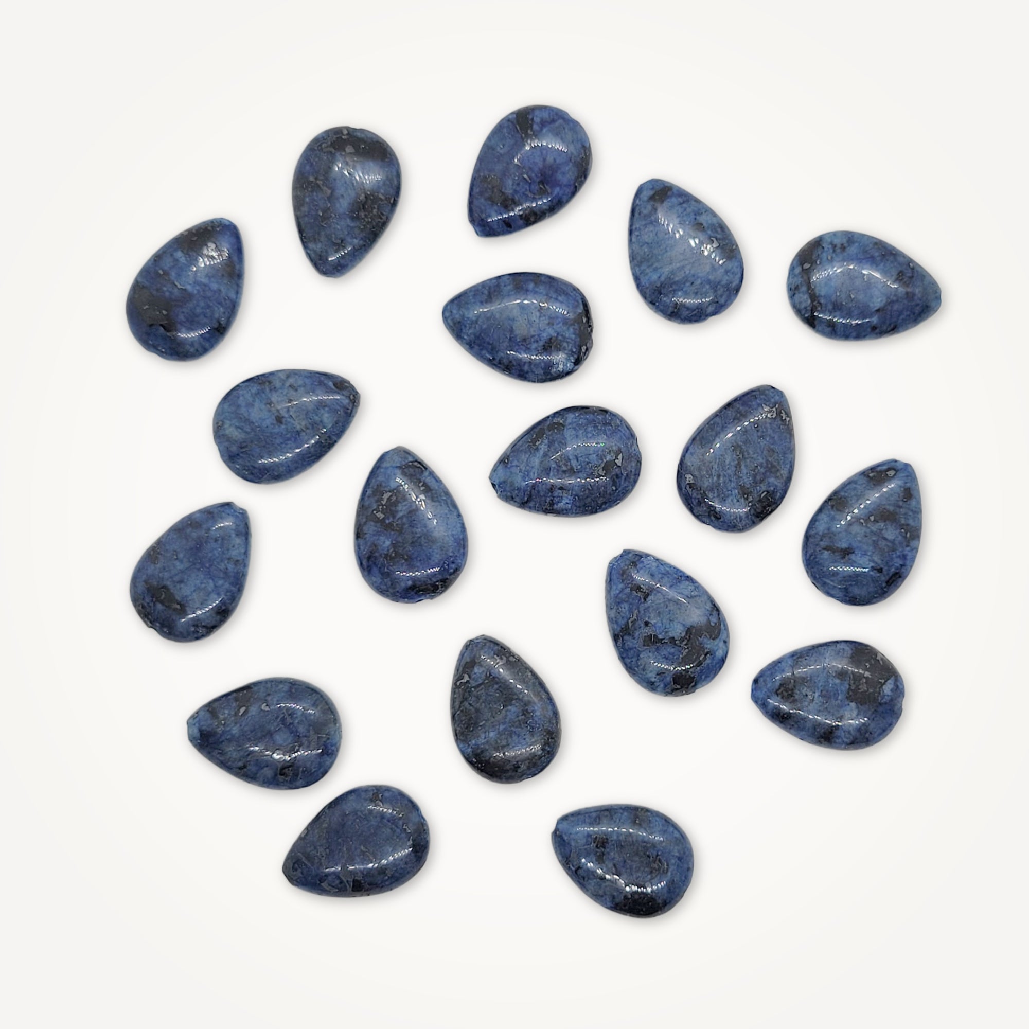 Moon Halo Earrings • Blue Dumortierite