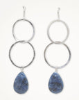 Moon Halo Earrings • Blue Dumortierite