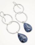 Moon Halo Earrings • Blue Dumortierite