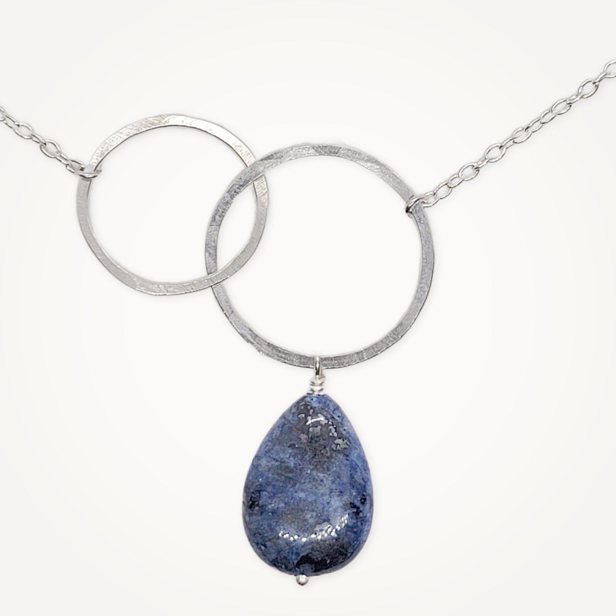 Moon Halo Necklace • Blue Dumortierite