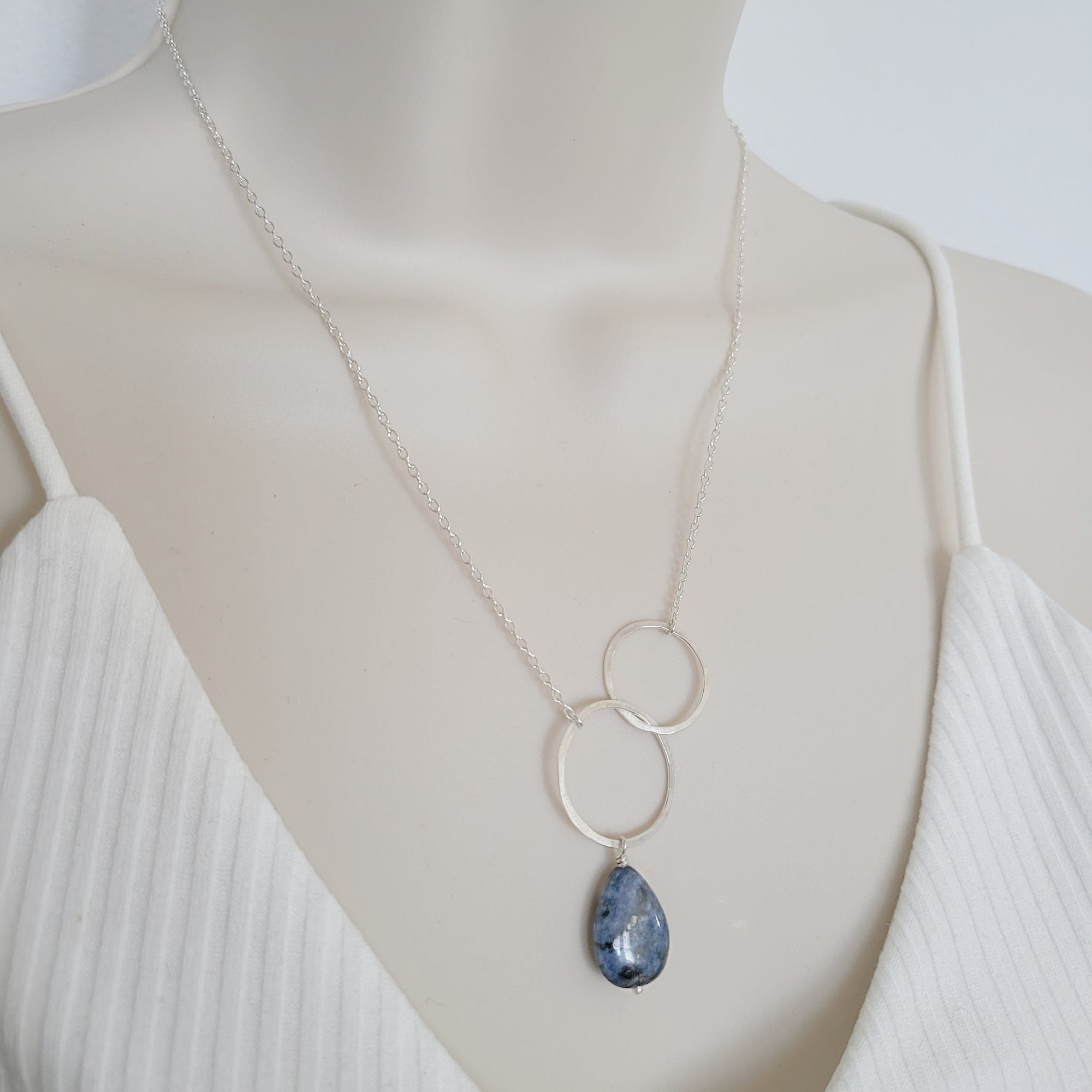 Moon Halo Necklace • Blue Dumortierite