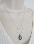 Moon Halo Necklace • Blue Dumortierite